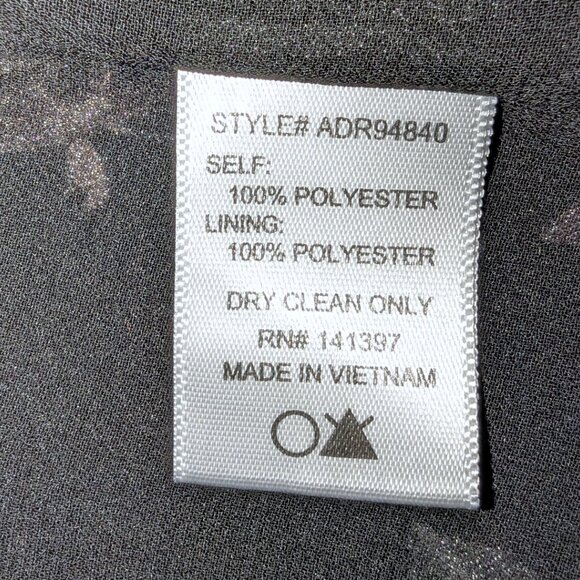 ASTR The Label | Satin Wrap Dress in Black Floral | Size Large - Picture 10 of 12